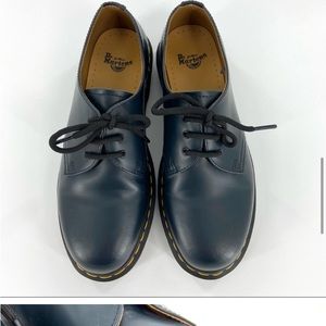 Dr Martens 1461 Smooth Leather 3 Eye Lace Up Oxfords Navy Blue Unisex M8/W9 UK 7